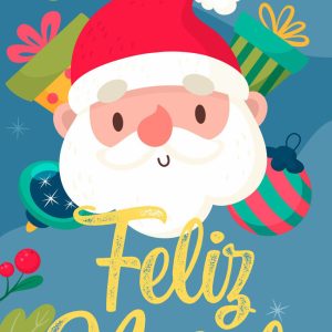 Cartão de Natal Papai Noel Feliz Natal