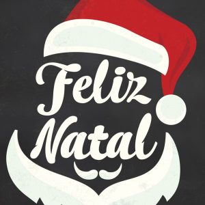 Cartão de Natal Feliz Natal Letras
