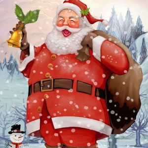 Cartão de Natal Papai Noel Clássico