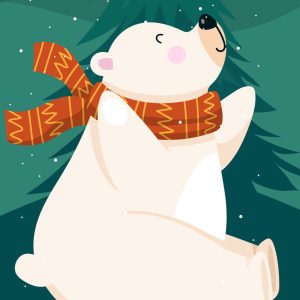 Cartão de Natal Urso Polar