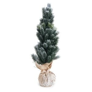 Árvore de Natal com Base Juta Nevada