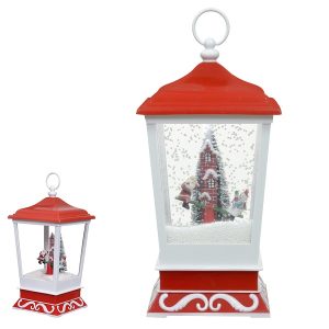 Lanterna De Mesa Decorativo Noel e Boneco De Neve