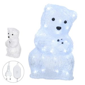 Urso Com Filhote Decorativa Com Led
